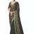 dark green brasso border work saree