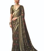 black brasso border work saree