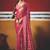pink brasso border work saree