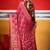 pink brasso border work saree