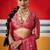 pink brasso border work saree