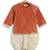 Orange plain cotton kurta set