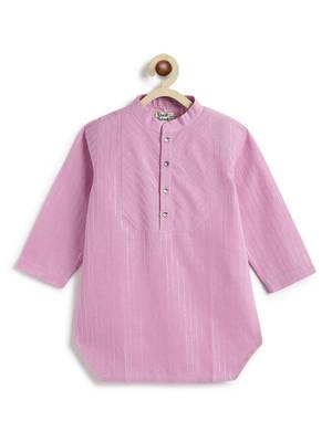 Purple plain cotton kurta set 2