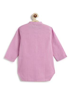 Purple plain cotton kurta set 3