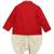 Red embroidered cotton bandhgala set