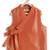 Orange plain cotton nehru jacket set