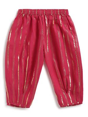 Pink plain cotton kurta set 5