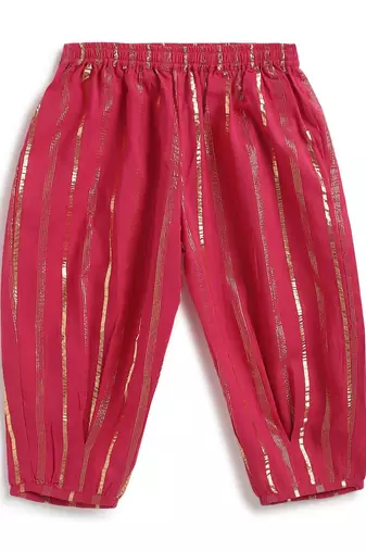 Pink plain cotton kurta set