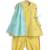 Yellow plain cotton kurta set