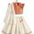 Orange plain cotton lehenga
