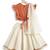 Orange plain cotton lehenga