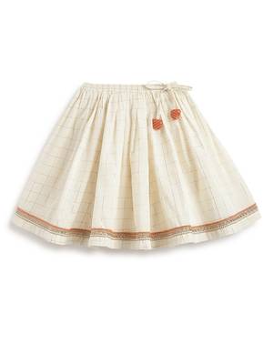 Orange plain cotton lehenga 5
