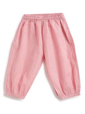 Pink plain cotton kurta set 5