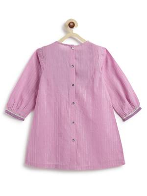 Purple plain cotton kurta set 3