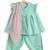 Green plain cotton kurta set