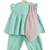 Green plain cotton kurta set