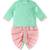 Green plain cotton kurta set