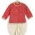 Red printed cotton kurta set