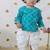 Blue printed cotton kurta set