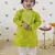 Green printed cotton kurta set