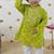 Green printed cotton kurta set