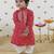 Red printed cotton kurta set