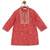 Red printed cotton kurta set