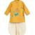 Yellow embroidered cotton kurta set