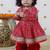 Red printed cotton kurta set