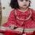 Red printed cotton kurta set