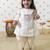 Cream embroidered cotton kurta set