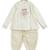 Cream embroidered cotton kurta set