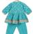 Blue printed cotton kurta set