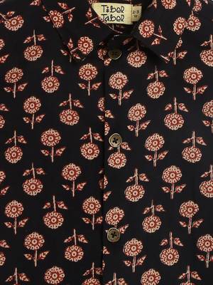 Black printed cotton shirt 3