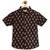 Black printed cotton shirt