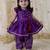Purple embroidered cotton kurta set