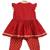 Red embroidered cotton kurta set