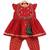 Red embroidered cotton kurta set