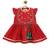 Red embroidered cotton kurta set
