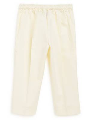 Yellow plain cotton kurta set 3