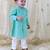 Green plain cotton kurta set