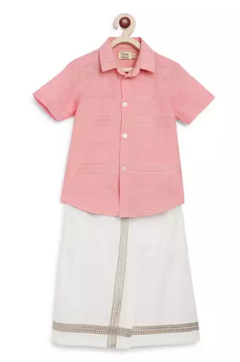 Pink plain cotton co ord set