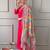 Pink color silk blend embroidred kurti pant dupatta