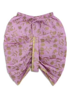 Purple embroidered cotton kurta set 5
