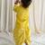 Yellow embroidered cotton kurta set