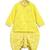 Yellow embroidered cotton kurta set