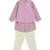 Purple embroidered cotton nehru jacket set