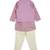 Purple embroidered cotton nehru jacket set
