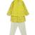 Yellow embroidered cotton nehru jacket set