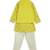 Yellow embroidered cotton nehru jacket set